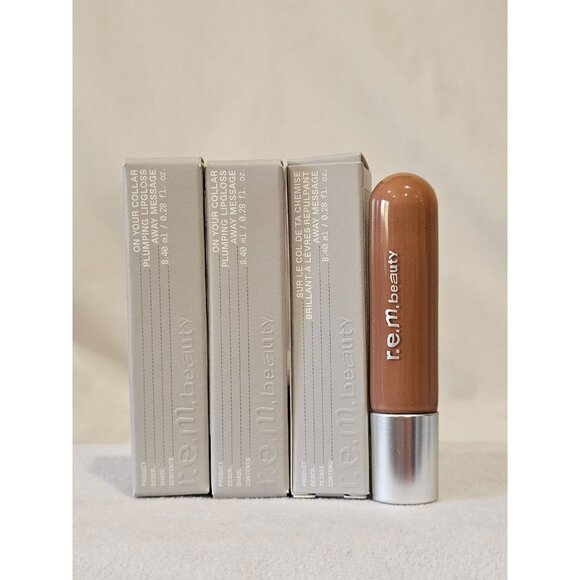 New r.e.m. beauty PLUMPLING Lip Gloss shade Away Message BUNDLE OF 3!! - Picture 1 of 2
